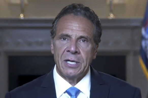 In a pre-recorded farewell address, Andrew Cuomo portrayed himself as the victim of a “media frenzy”.