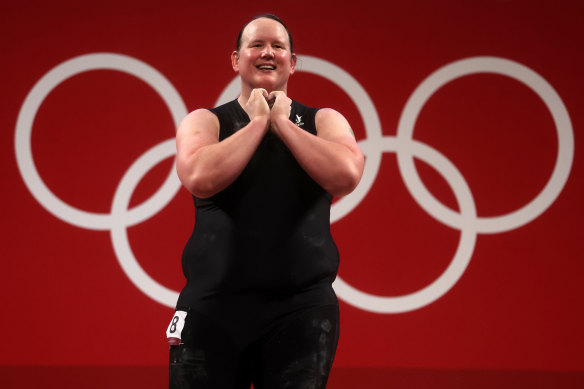 Transgender weightlifter Laurel Hubbard.