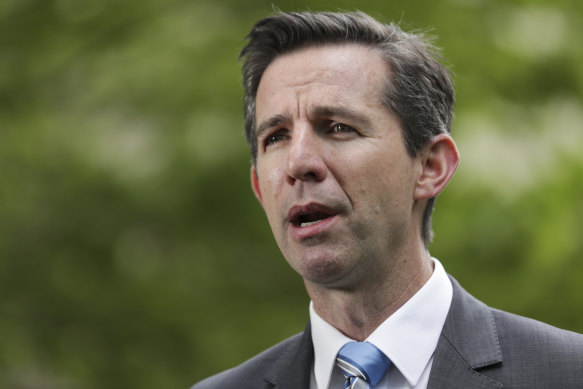 Minister for Trade, Tourism and Investment Simon Birmingham is spruiking the benefits of an Australia-UK trade deal for the services sector.