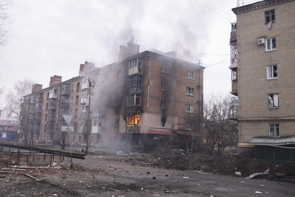 Город Пакмут в конце февраля 2023 года.