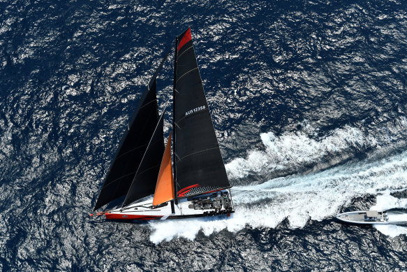 Comanche is on track to claim line honours in the 2019 Sydney to Hobart.