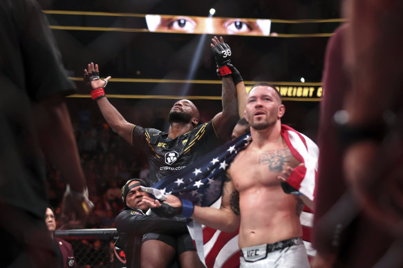 Trump’s man Colby Covington lost the decision to welterweight champion Leon Edwards of the UK.
