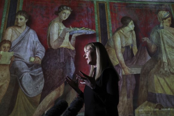 Pompeii curator Lily Withycombe at the National Museum.