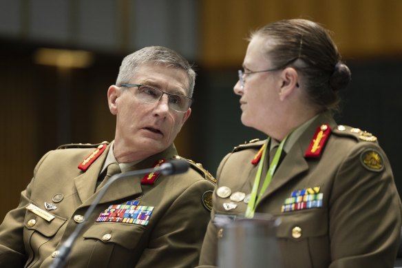 Campbell (left) and Fox during the hearing.