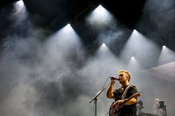 Sam Fender performs at the Sidney Myer Music Bowl on November 14.