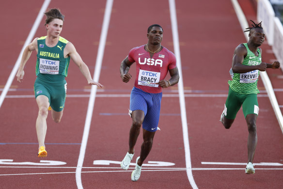 Rohan Browning ran a disappointing heat in Eugene. 