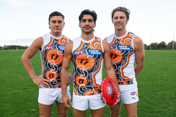 The Giants’ jumper is symbolic of the western Sydney region which is their home.
