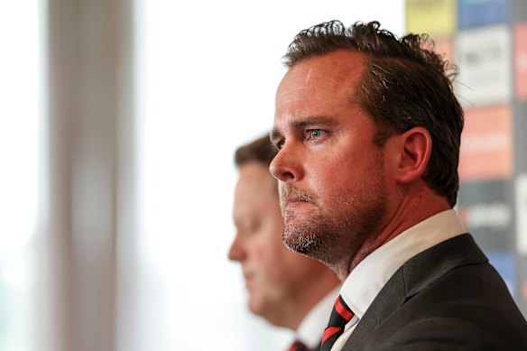 Andrew Welsh addressed the media on Tuesday. He has shown a capacity to make decisive calls in his relatively short time as club president. 
