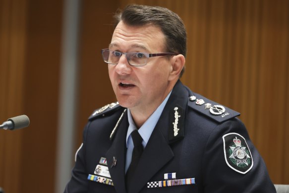 Australian Federal Police Commissioner Reece Kershaw appeared before Senate estimates on Tuesday
