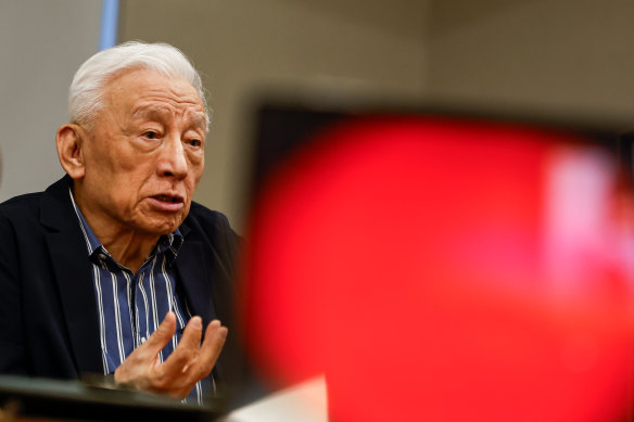 Taiwanese billionaire Robert Tsao at his home in Taipei on Sunday. 