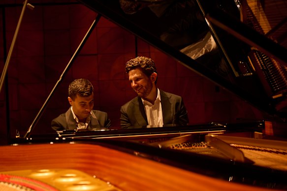 Iyad Sughayer and Jayson Gillham preform together in Keys to Life at Melbourne Recital Centre, July 19. 