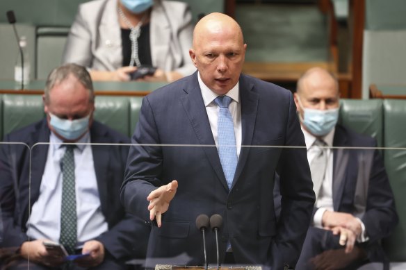 Defence Minister Peter Dutton.