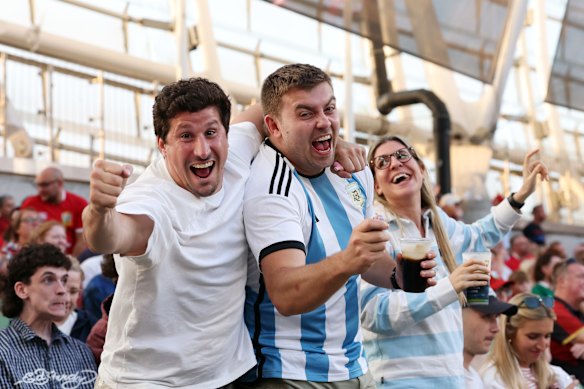 Argentina fans in Dublin