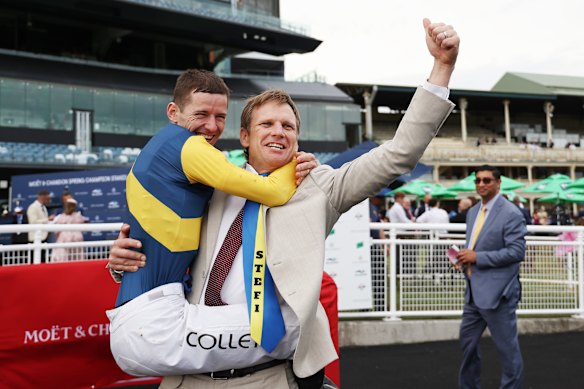 Bjorn Baker and jockey Jason Collett.