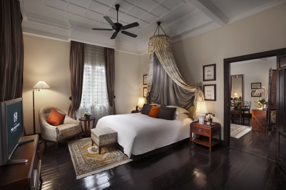 Plush interiors at the Metropole, Hanoi.