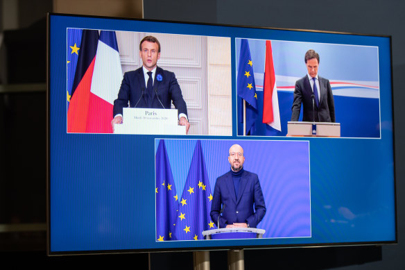 European leaders met virtually to discuss the terror threat. 