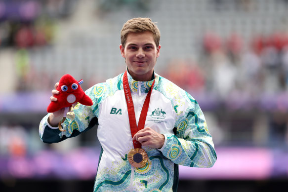 James Turner with his gold medal. 