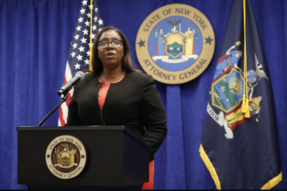 New York State Attorney-General Letitia James announces a lawsuit against the National Rifle Association.