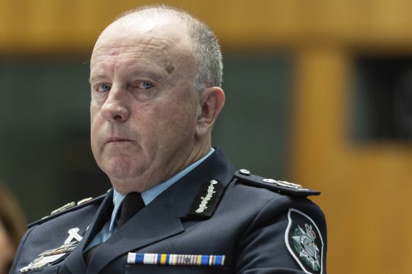 Australian Federal Police Deputy Commissioner Neil Gaughan during Friday’s hearing.