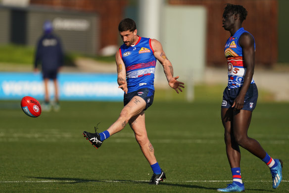 Tom Liberatore (left) has recovered from a knee injury and is in line to return.