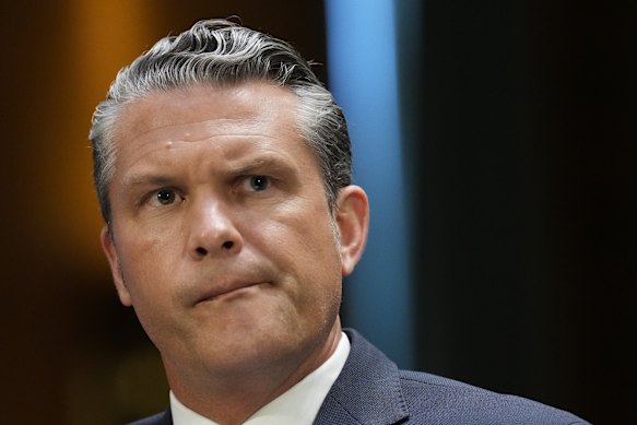 Defence Secretary Pete Hegseth at a Senate Appropriations Committee hearing on Tuesday.