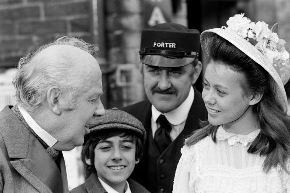 Jenny Agutter on the set of The Railway Children in 1970.