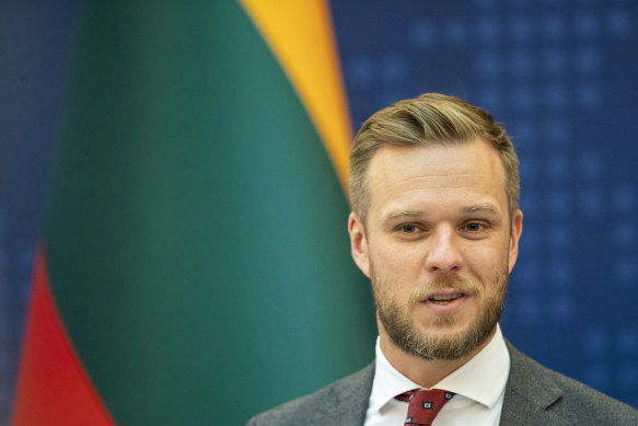 Lithuanian Foreign Minister Gabrielius Landsbergis.