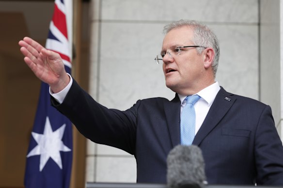 Pointing the way home. Scott Morrison tells international students to leave Australia.