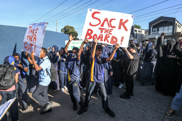 Students were told the protest could lead to being suspended from the school.