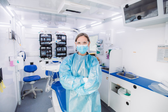 Smile Squad worker Jacqui Pistone is among the dental and oral health therapists, mostly women, seeking a pay rise from the Victorian government.