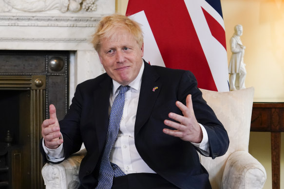 British Prime Minister Boris Johnson left a fundraiser early to attend the Murdoch bash.