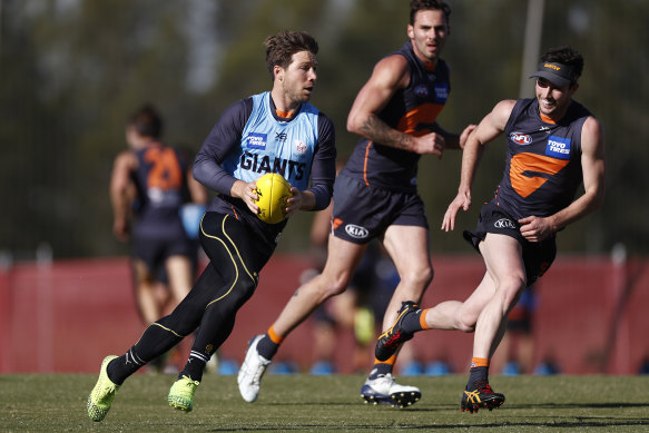 Toby Greene trained strongly on Tuesday and is on track for a return to the GWS line-up, alongside fellow stars Josh Kelly and Lachie Whitfield.