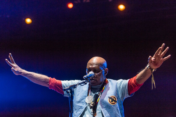 Archie Roach performs at Myer Music Bowl.