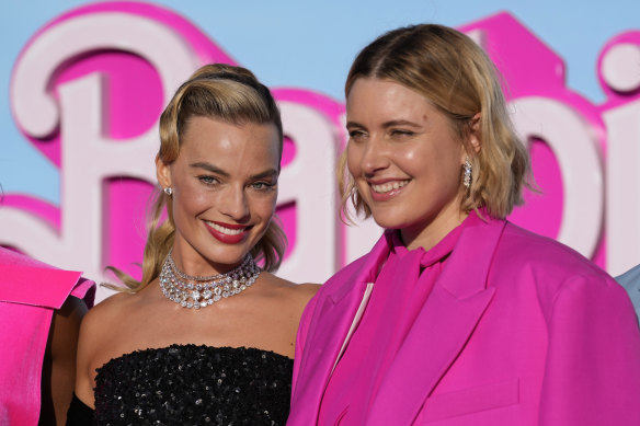 Margot Robbie and Greta Gerwig at the world premiere of Barbie in Los Angeles last week.