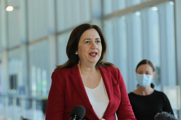 Queensland Premier Annastacia Palaszczuk said key vaccination targets could be met in November, but still refused to name a hard date for a reopening.
