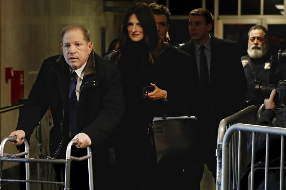 Harvey Weinstein leaves court, followed by his attorney Donna Rotunno.