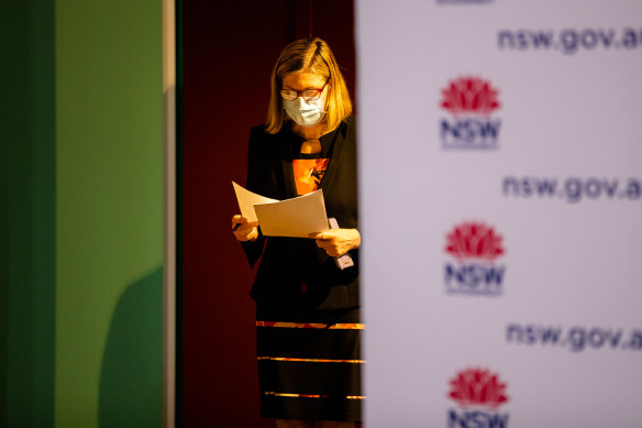Dr Kerry Chant at the final NSW daily COVID-19 breifing. 