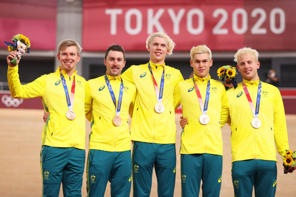 Australia’s team pursuit bronze medallists.