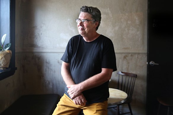 Veteran ABC Radio host James Valentine in 2021; the radio broadcaster and musician has died at age 64.