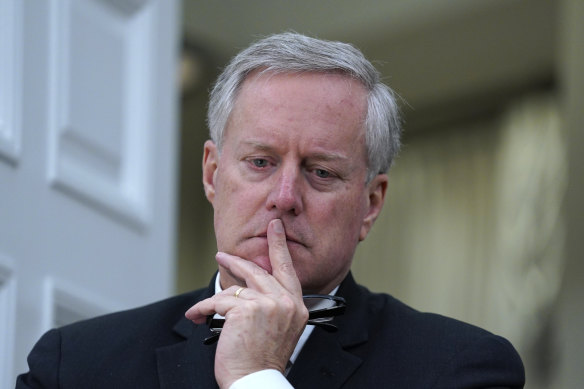 Mr Trump’s chief of staff, Mark Meadows, has cried a number of times during the pandemic, in meetings with White House staff.