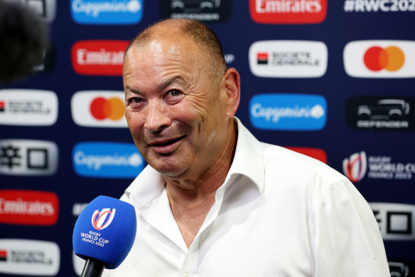 Eddie Jones finally had something to smile about in France.