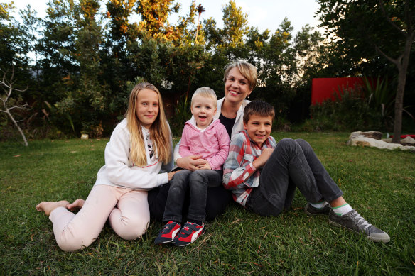 Plibersek with Anna, Louis and Joe in 2013. It was clear from childhood that Anna was destined for “the caring professions”. 