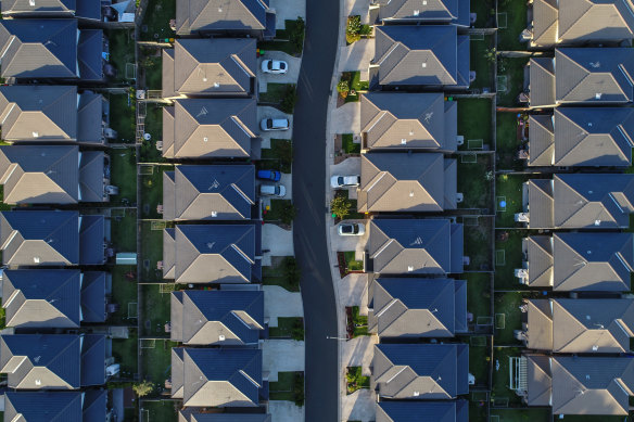 A new housing development in Kellyville.