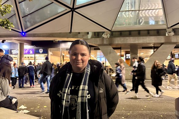 Melbourne Victory fan Stephanie Malkoun before the A-League grand final.