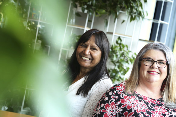 Cheryl Jackson, left, and Fiona Harrison, graduated from a 10-week business development program for Indigenous companies called Yarpa Grow on Thursday. 