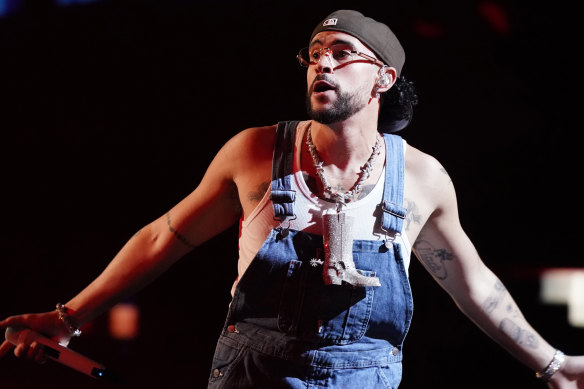 Lonely at the top: Bad Bunny pictured at the Latin Billboard Awards earlier this month.