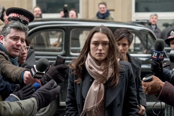 Keira Knightley as Katharine Gun, who was breaching the Official Secrets Act.