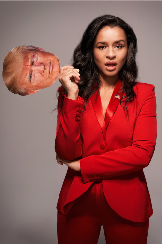 Sarah Cooper listens to Trump’s speeches over and over again to work out what he’s trying to say.