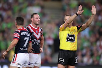 Cooper Cronk gets his marching orders.