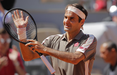 Switzerland's Roger Federer after barely raising a sweat against Argentina's Leonardo Mayer.